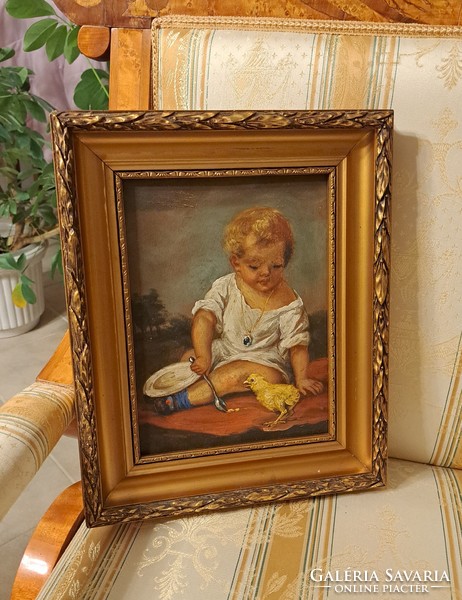 Antique charming painting!