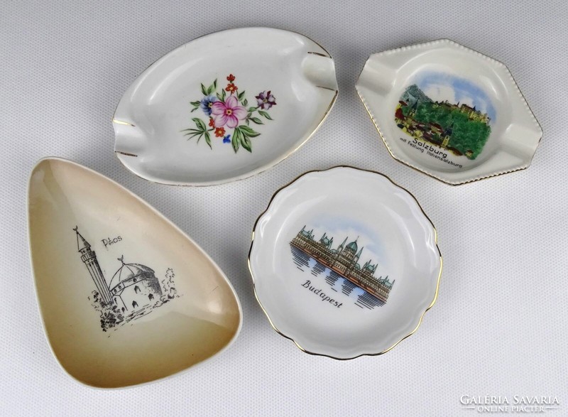 1Q452 old porcelain ashtray 4 pieces