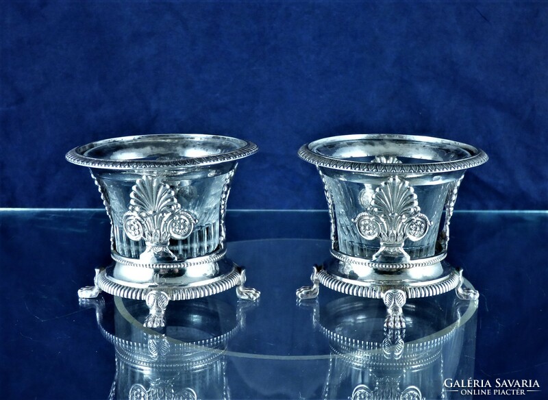 Amazing, antique silver salt & pepper holder, Paris, ca. 1820!!!