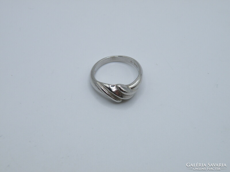 UK0180 fonott mintájú ezüst 925 gyűrű méret 51