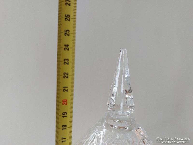 Régi ólomkristály nagy bonbonier cukortartó 24 cm