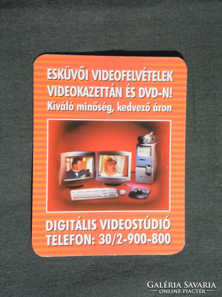 Card calendar, smaller size, digital video studio, wedding recordings, Pécs, 2004, (6)