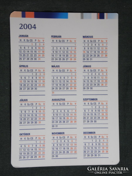 Card calendar, dimension insurance, private pension fund, Budapest, 2004, (6)