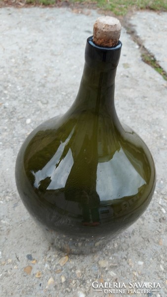 Glass balloon green demison glass bottle 43 cm