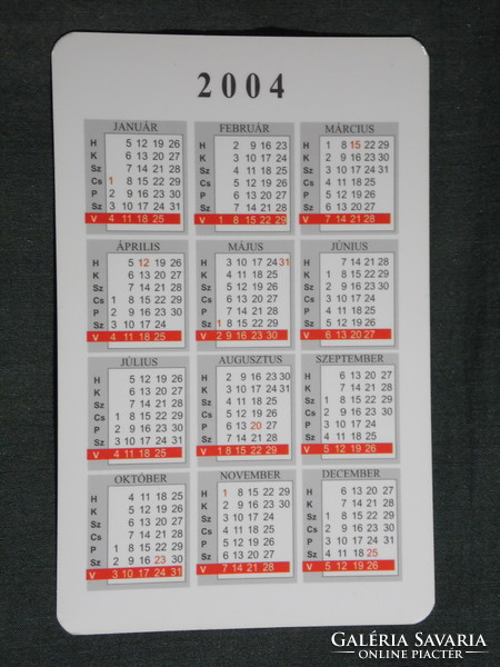 Card calendar, old Zsolnay porcelain buyer, Pécs, 2004, (6)