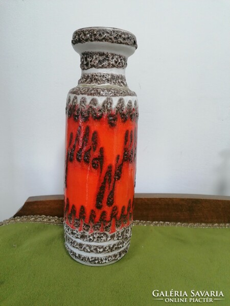 Iparművészeti retro kerámia váza, W Germany jelzéssel