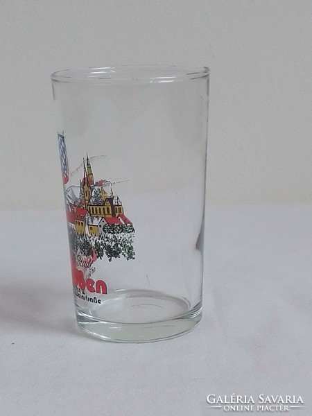 Retro German wine glass blown into the shape of a glass, with a sticker inscription in edenko 1 dl flawless