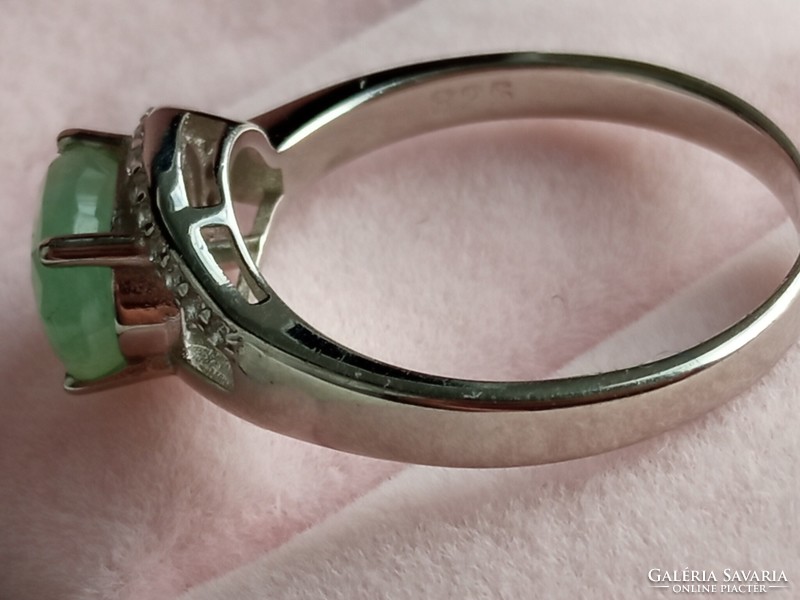 Smaragd 925 ezüst gyűrű 57