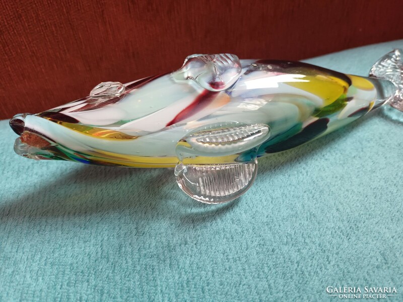 Beautiful colorful Murano glass fish nostalgia piece blown glass