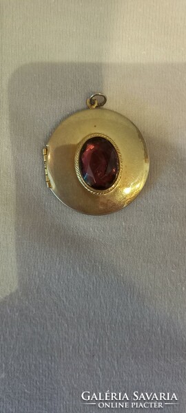 Gold-colored, bijou photo durable stone pendant