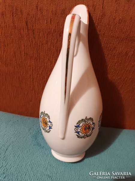 Régi Hollóházi porcelán kiöntő / váza hibátlan állapotban