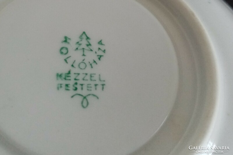 Hand-painted porcelain small plate from Hollóháza for sale