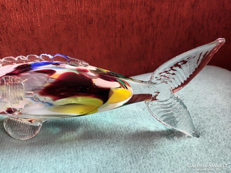 Beautiful colorful Murano glass fish nostalgia piece blown glass