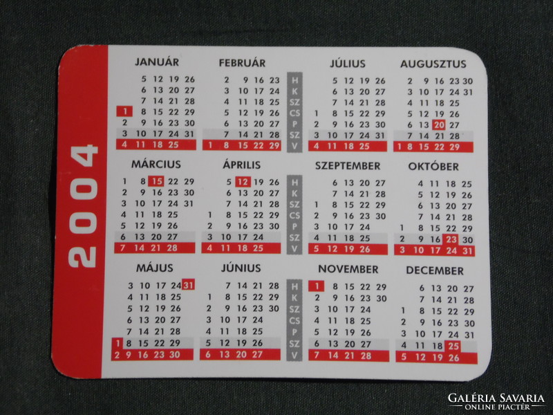 Card calendar, smaller size, interior decoration, sofa, Pécs new source, 2004, (6)