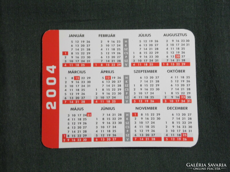 Card calendar, smaller size, digital video studio, wedding recordings, Pécs, 2004, (6)