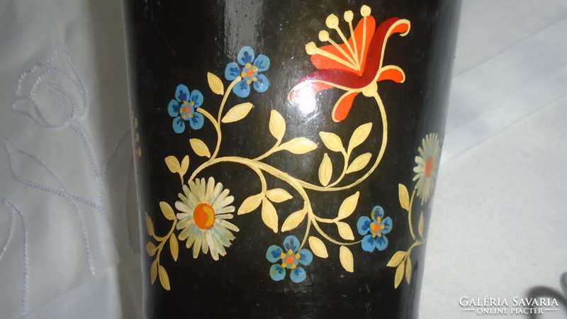 Antique hand painted ceramic vase