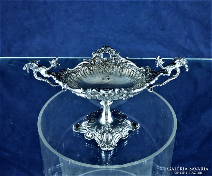 Sumptuous, antique silver ring holder, approx. 1890!!!