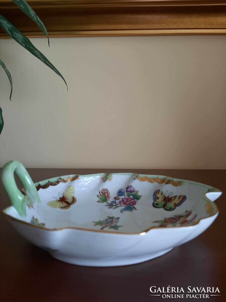 Herend porcelain, victorian leaf pattern, bowl