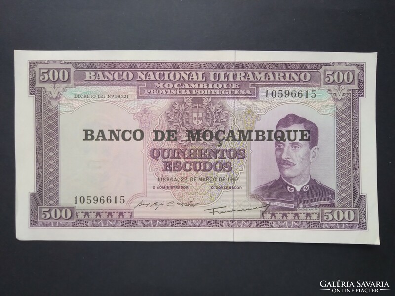 Mozambique 500 escudos 1967 xf+