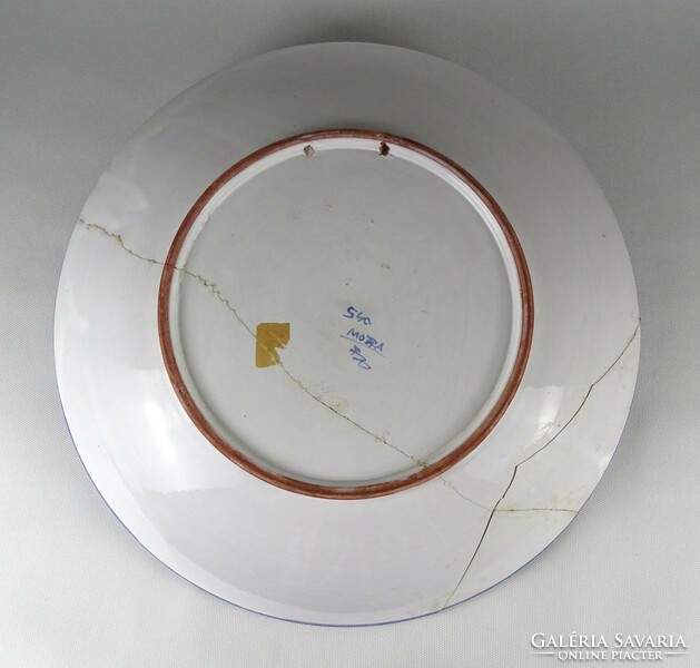 1Q441 large damaged deer modra ceramic wall plate 40.5 Cm