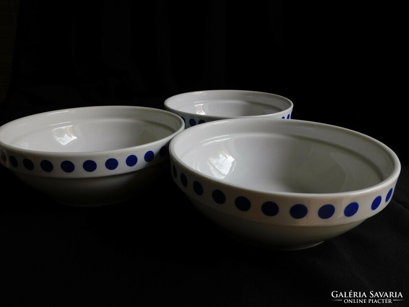 Alföldi retro bowl with blue polka dot border