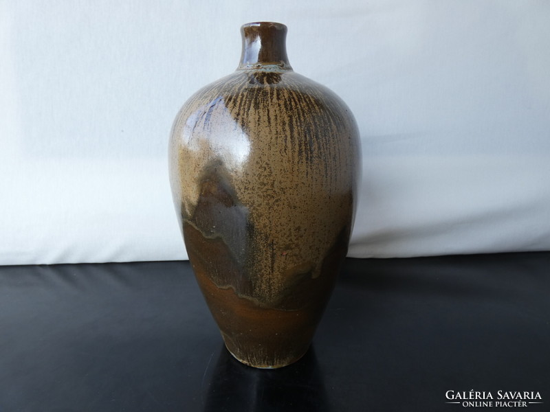 Franz theiner ceramic ceramic vase 1970. - From handmade austria marked tk.