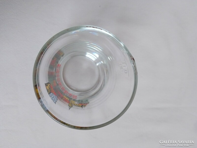 Retro German wine glass blown into the shape of a glass, with a sticker inscription in edenko 1 dl flawless