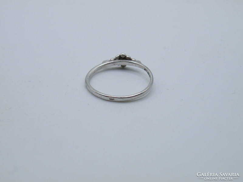 UK0184 Vékony virág mintájú ezüst 925 gyűrű méret 54