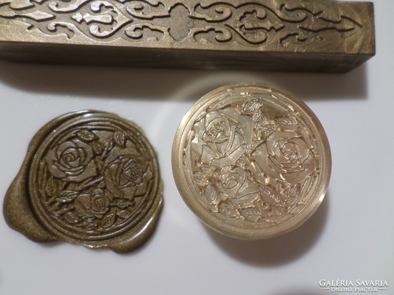 Wax seal stamp stamp press seal with rose pattern