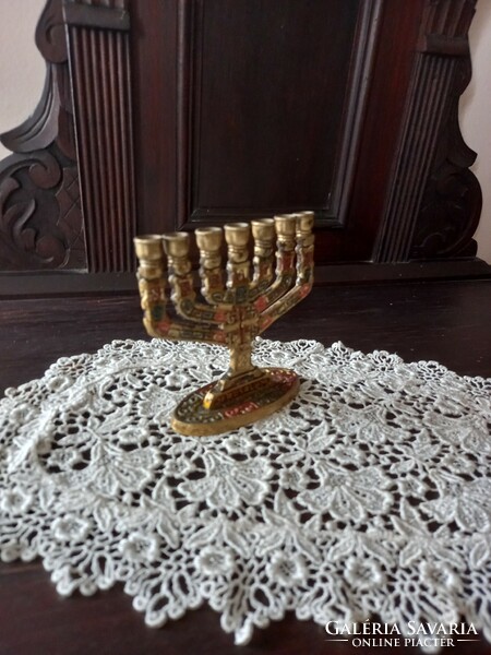 Copper menorah