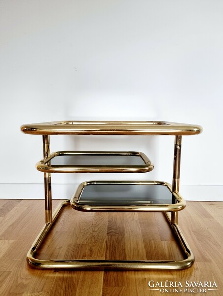 Rare mid-century modern square glass table