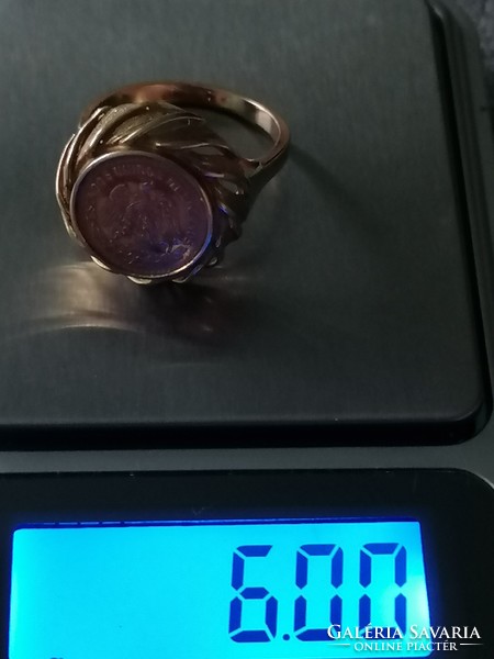 Coin gold ring