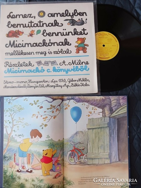 A.Milne: Micimackó meselemez+1db mesekönyv+1 kislemez ritkaság