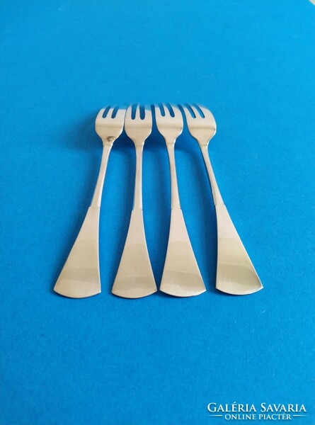 Silver cookie fork with cutting edge, 4 pieces English style