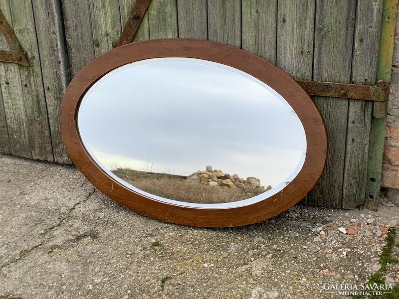 Old wall mirror dressing table mirror 1930s, beautiful, with original glass, 57cm x 88cm frame