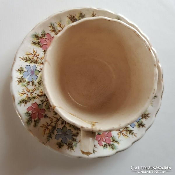 Sarreguemines antique coffee cup and saucer