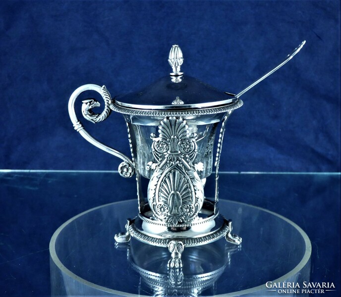 Amazing antique silver caviar holder, Paris, CA. 1820 !!!