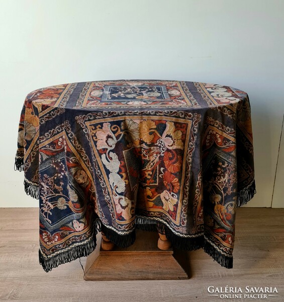 Art Nouveau velvet tablecloth