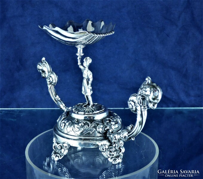 Special, antique silver spice holder, Spain, ca. 1830!!!