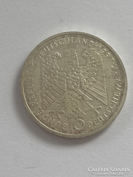 10 Mark nszk jubilee heine ag silver 10 dm German Germany 1997d