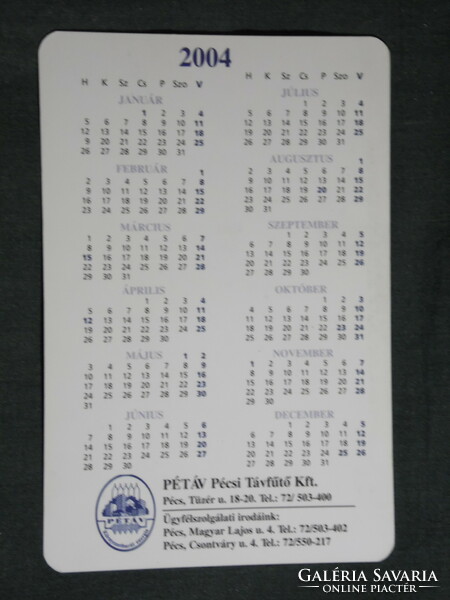 Card calendar, pétáv remote heating kft., Pécs, four seasons, landscape, wood, 2004, (6)