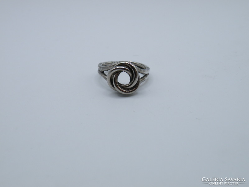 UK0177 Csavart mintás antikolt ezüst 925 gyűrű méret 54