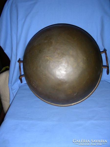 Marked antique 1864 copper foam cauldron 28 cm