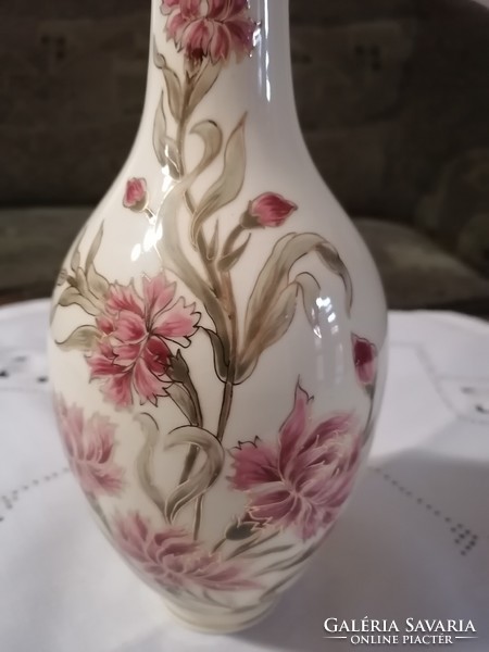 Zsolnay porcelain carnation vase