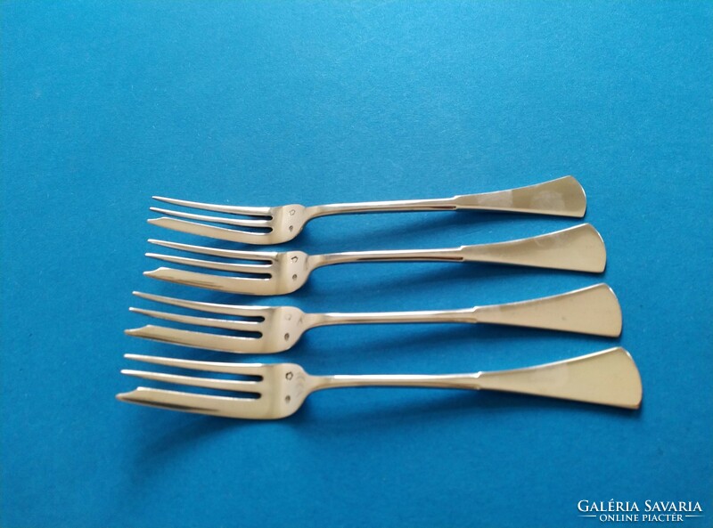 Silver cookie fork with cutting edge, 4 pieces English style