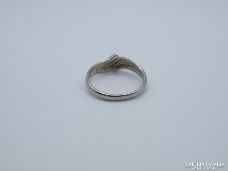 UK0187 fonott mintájú ezüst 925 gyűrű méret 62