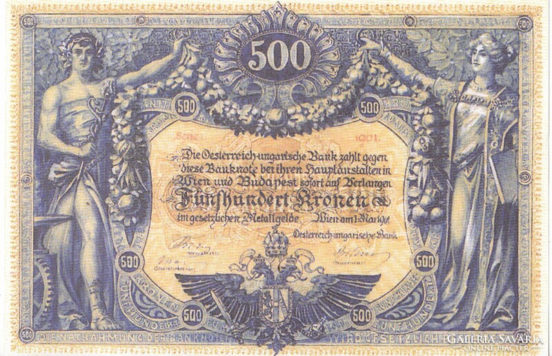 Hungary 500 crowns draft 1901