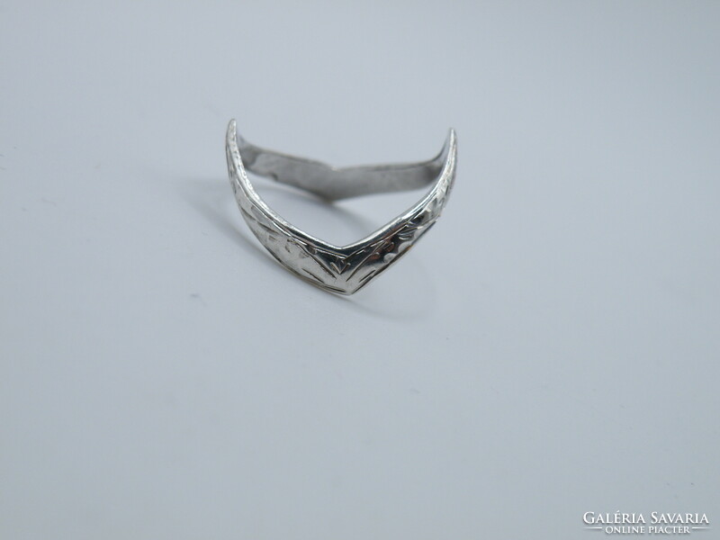 UK0185 Halszálka mintájú ezüst 925 gyűrű méret 56 1/2