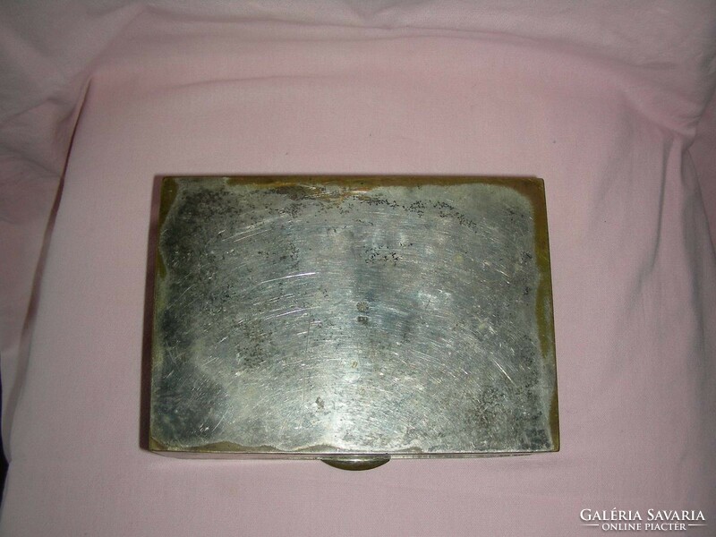 Copf mintás antik ezüstözött réz doboz