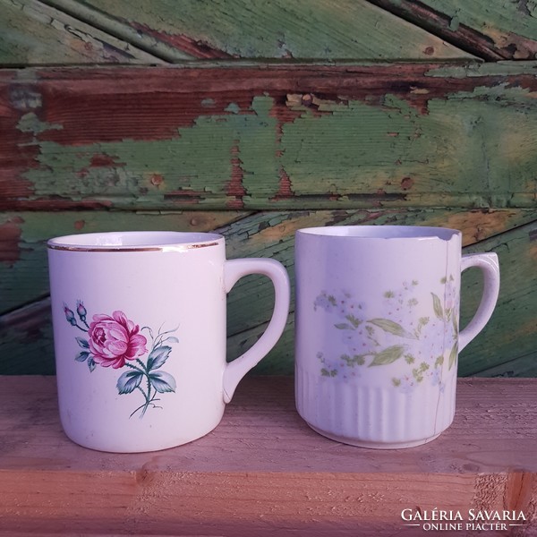 2 mugs together, Zsolnay granite